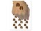 Deer Tracks Footprints Temporary Tattoo Water Resistant Fake Body Art Set Collection (1 Sheet)